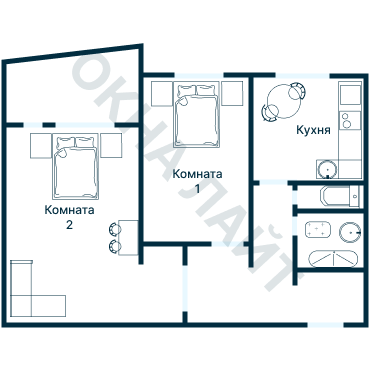 Остекление планировки 4830 Брежневки