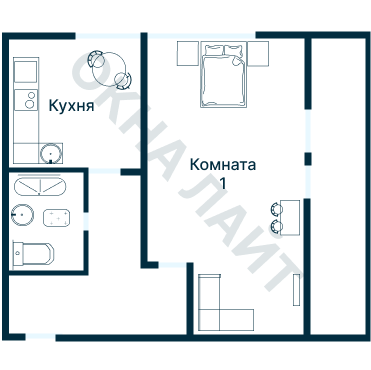 Остекление планировки 4839 Брежневки