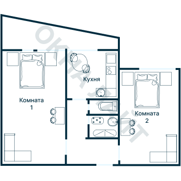 Остекление планировки 4849 Брежневки