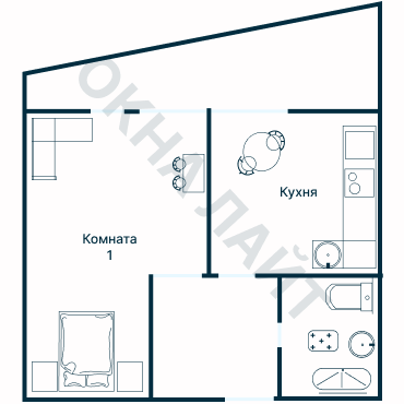 Остекление планировки 4867 Брежневки