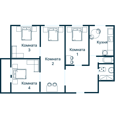Остекление планировки 4904 Брежневки