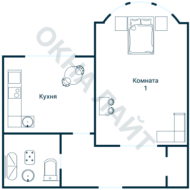 Остекление планировки 2155 дома И-155