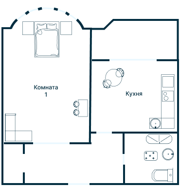 Остекление планировки 2176 дома И-155
