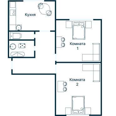 Остекление планировки 2185 дома И-155