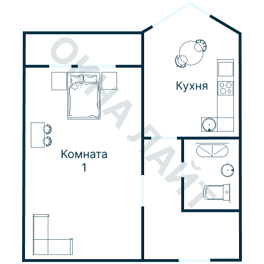 Остекление планировки 1128 дома I-447