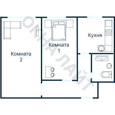 Остекление планировки 1133 дома I-447