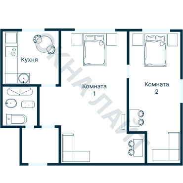 Остекление планировки 1135 дома I-447