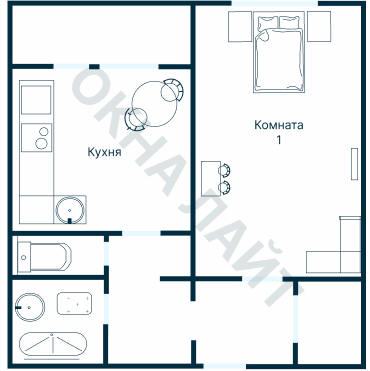 Остекление планировки 1145 дома I-447