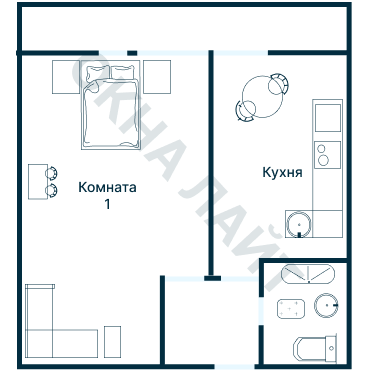 Остекление планировки 2452 дома И-491А