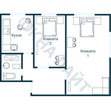 Остекление планировки 1173 дома I-510