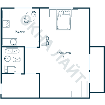 Остекление планировки 1282 дома I-511