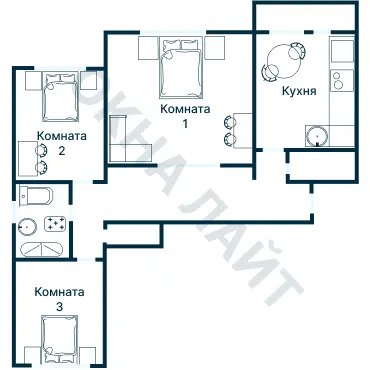 Планировка 1300