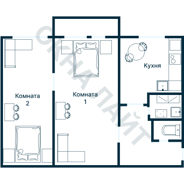Остекление планировки 1320 дома I-511