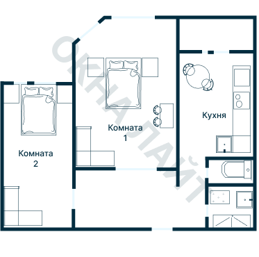 Остекление планировки 1334 дома I-511