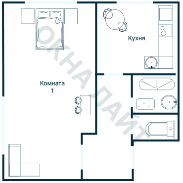 Остекление планировки 1224 дома I-511/9