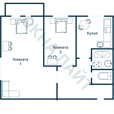 Остекление планировки 1246 дома I-511/9