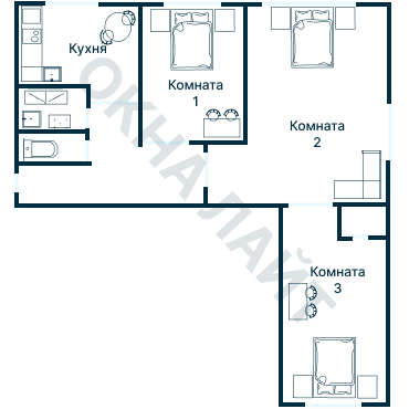 Остекление планировки 1475 дома I-515