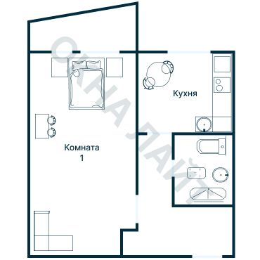 Остекление планировки 1414 дома I-515/9ЮЛ