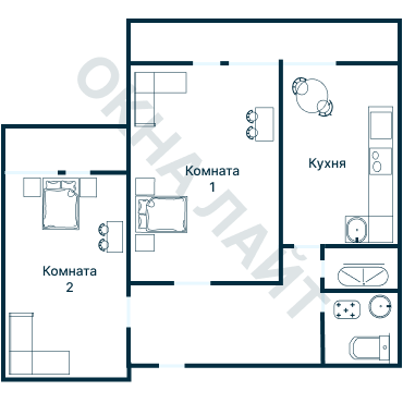 Остекление планировки 2499 дома И-522