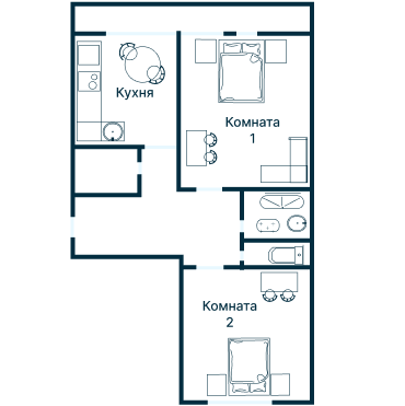 Остекление планировки 2503 дома И-522