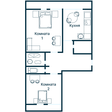 Остекление планировки 2518 дома И-522