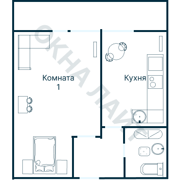 Остекление планировки 2532 дома И-700