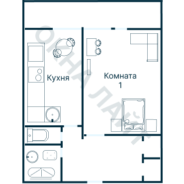Остекление планировки 2536 дома И-700