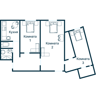 Остекление планировки 1541 дома II-04