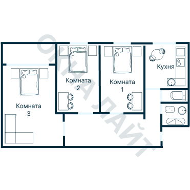 Остекление планировки 1549 дома II-04