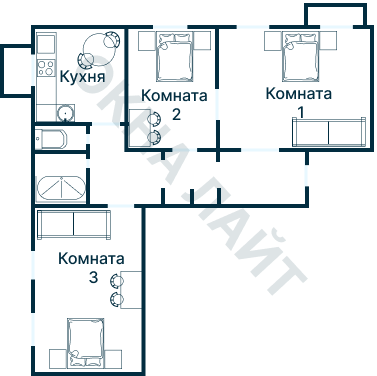 Остекление планировки 1589 дома II-05
