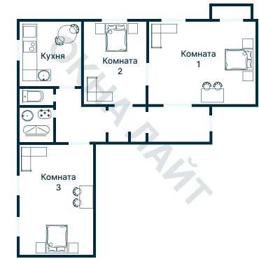 Остекление планировки 1592 дома II-05