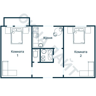 Остекление планировки 1600 дома II-05