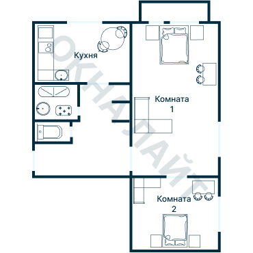 Остекление планировки 1619 дома II-14