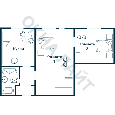 Остекление планировки 1621 дома II-14