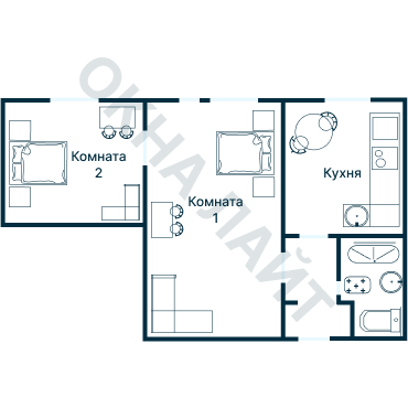 Остекление планировки 1638 дома II-14