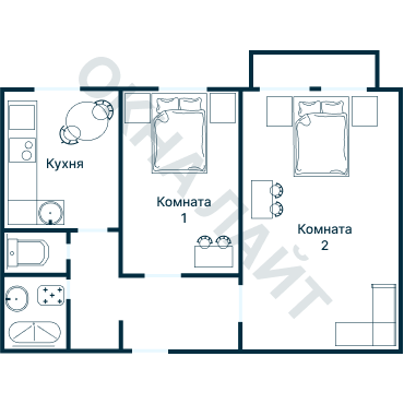 Остекление планировки 1724 дома II-18
