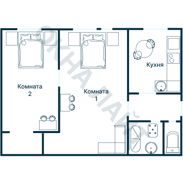 Остекление планировки 1754 дома II-28