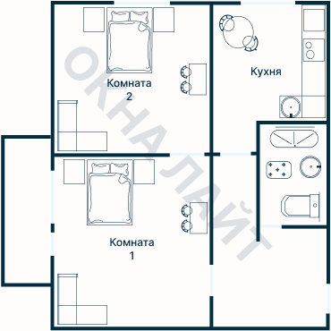 Остекление планировки 1764 дома II-28