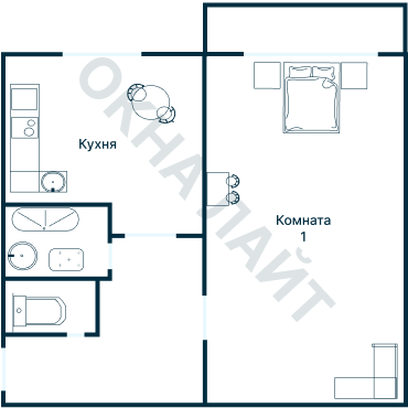 Остекление планировки 1765 дома II-29