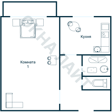 Остекление планировки 1773 дома II-29