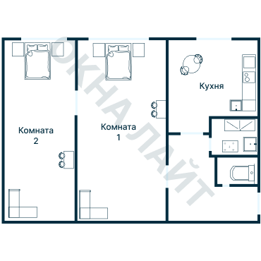 Остекление планировки 1811 дома II-29