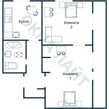 Остекление планировки 1815 дома II-29