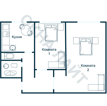 Остекление планировки 4823 дома II-49