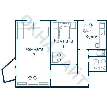 Остекление планировки 4832 дома II-49