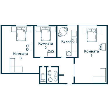 Остекление планировки 4846 дома II-49