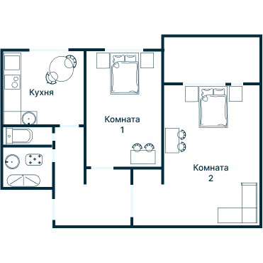 Остекление планировки 4849 дома II-49
