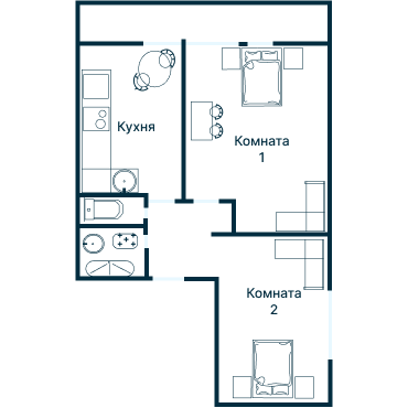 Остекление планировки 4863 дома II-49