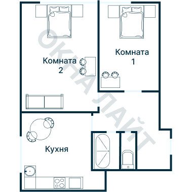 Остекление планировки 4873 дома II-49