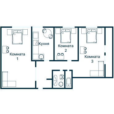Остекление планировки 4878 дома II-49