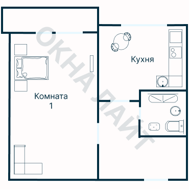 Остекление планировки 4897 дома II-49